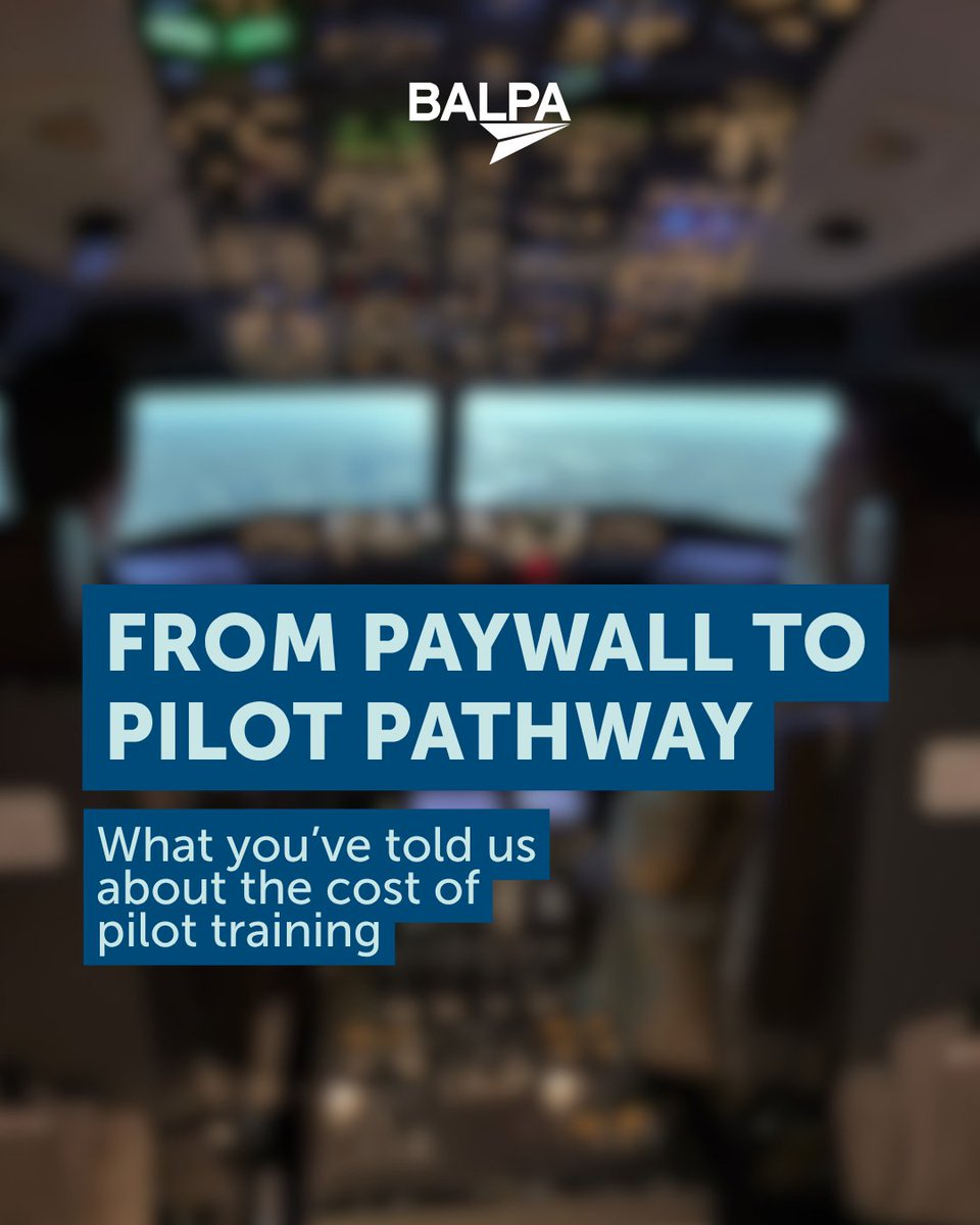 BALPApilots's tweet photo. 90% of my wages have gone straight into training... there's no other realistic route into this career."

Becoming a pilot can cost £120,000+. BALPA is taking the fight for fairer funding to Westminster https://t.co/xOcqee42h8