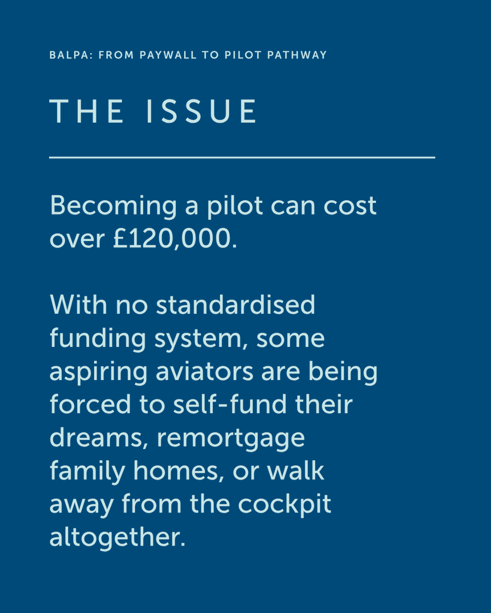 BALPApilots's tweet photo. 90% of my wages have gone straight into training... there's no other realistic route into this career."

Becoming a pilot can cost £120,000+. BALPA is taking the fight for fairer funding to Westminster https://t.co/xOcqee42h8