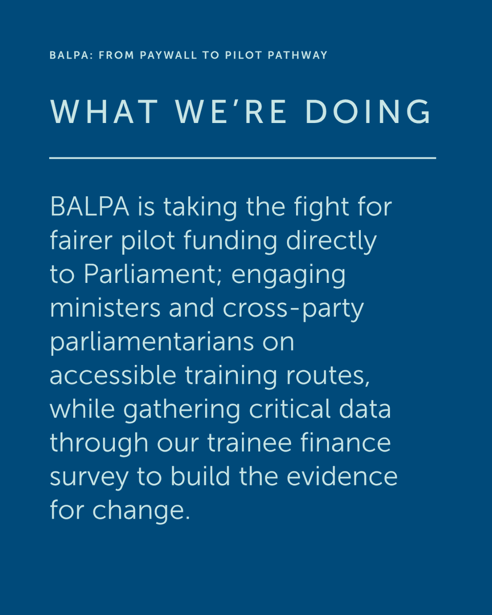 BALPApilots's tweet photo. 90% of my wages have gone straight into training... there's no other realistic route into this career."

Becoming a pilot can cost £120,000+. BALPA is taking the fight for fairer funding to Westminster https://t.co/xOcqee42h8