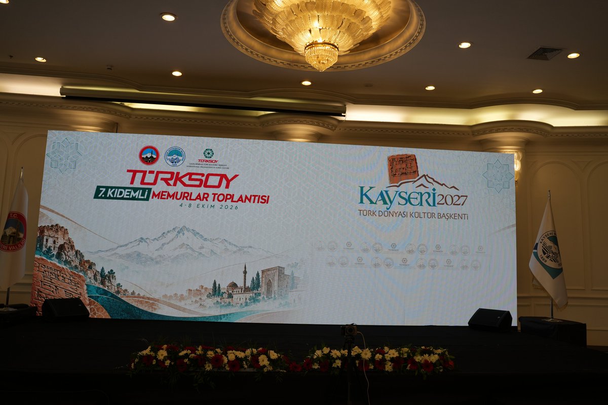 turksoyorg's tweet photo. 🇦🇿🇰🇿🇰🇬🇺🇿🇹🇷🇹🇲 2027 Türk Dünyası Kültür Başkenti Kayseri’nin 5–6 Ekim 2026 tarihlerinde ev sahipliği yaptığı "7. TÜRKSOY Kıdemli Memurlar Komitesi Toplantısı" başladı. https://t.co/MYu9YT93CI