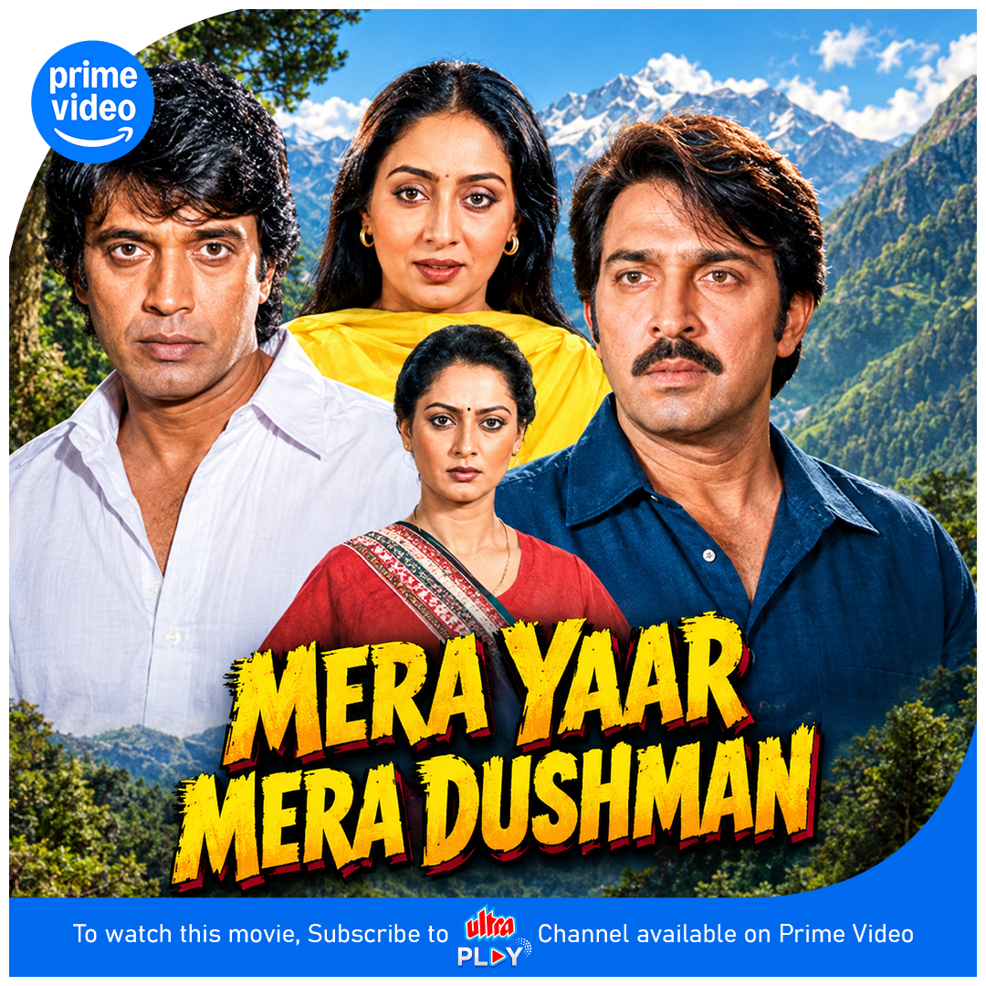 UltraMEPL's tweet photo. Dosti, Dushmani aur Full-On Action. Mera Yaar Mera Dushman is ready to bring the drama to your screen🎬💥
Watch now on Ultra Play Channel, available on Prime Video✨
 
https://t.co/rPeNFhQ8Or
 
#MeraYaarMeraDushman #UltraPlay #PrimeVideo #MithunChakraborty https://t.co/3bjeiUBkou