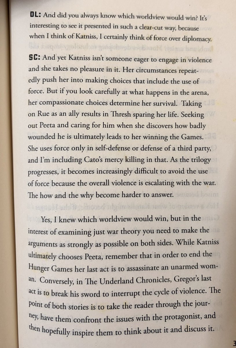 amberofwest's tweet photo. the hunger games is not a romance book it engages with the just war theory and peeta and gale represents the two realities katniss is presented with and ultimately has to decide with https://t.co/K0o4ywmFbC