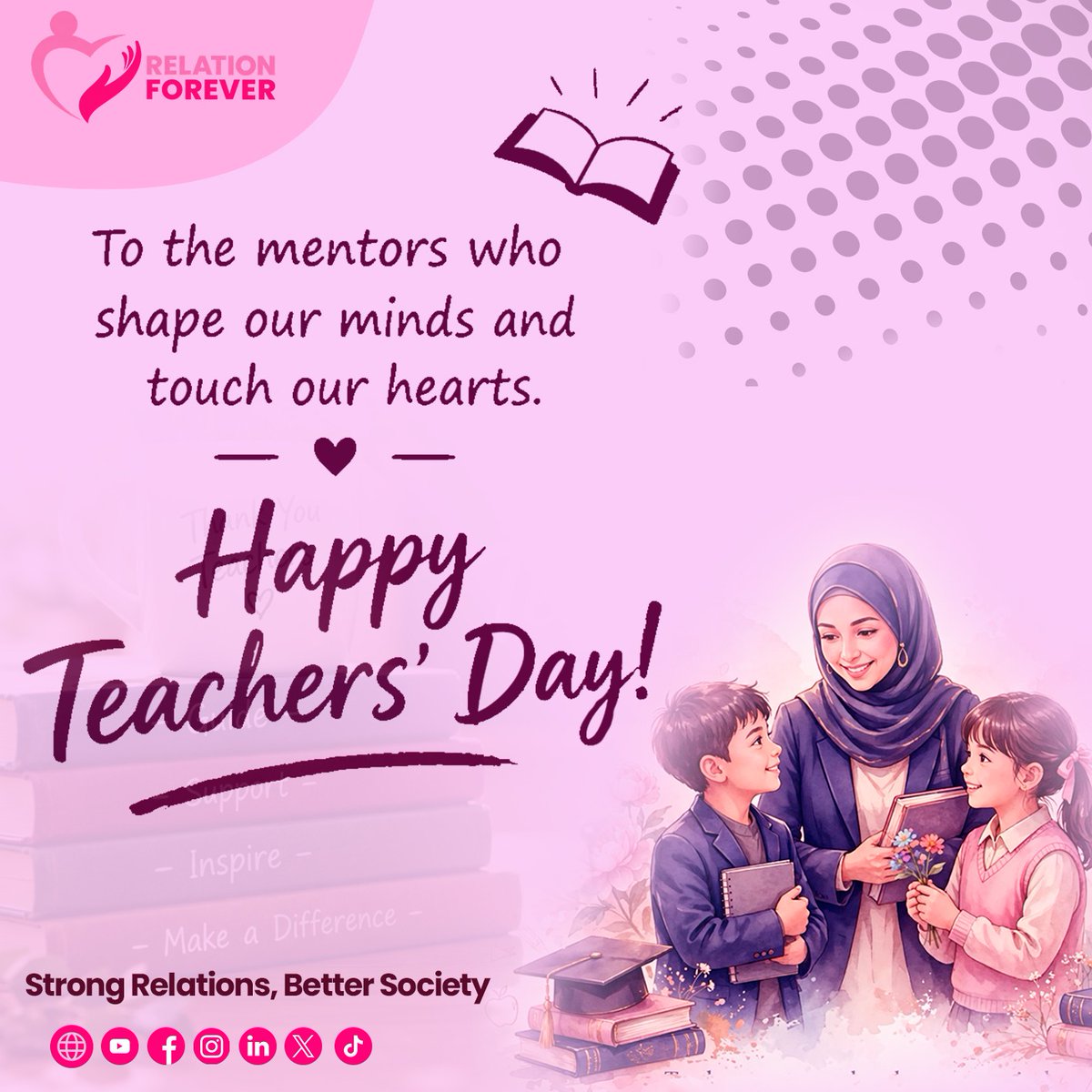 relationforeve's tweet photo. To the mentors who shape our minds and touch our hearts.

Happy Teachers' Day

Strong Relations, Better Society.

#RelationForever #relationships #teachers #teachersday #teacherlife #WorldTeachersDay #mentors #bettersociety #societychallenge https://t.co/QaUuFwdKHQ