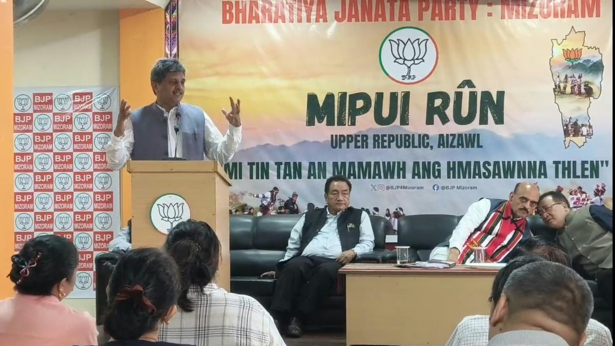 RajivBabbarbjp's tweet photo. Devotion &amp; Political Session Meeting

📍 BJP Mizoram State Office, Mipui Run
Strengthening organisational coordination through meaningful discussions and dedicated service.

@DrBhagwatKarad @delsonnotlia #BJP #Mizoram #BJPMizoram #PoliticalSession #OrganisationalMeeting https://t.co/tEWV1Bg8QW