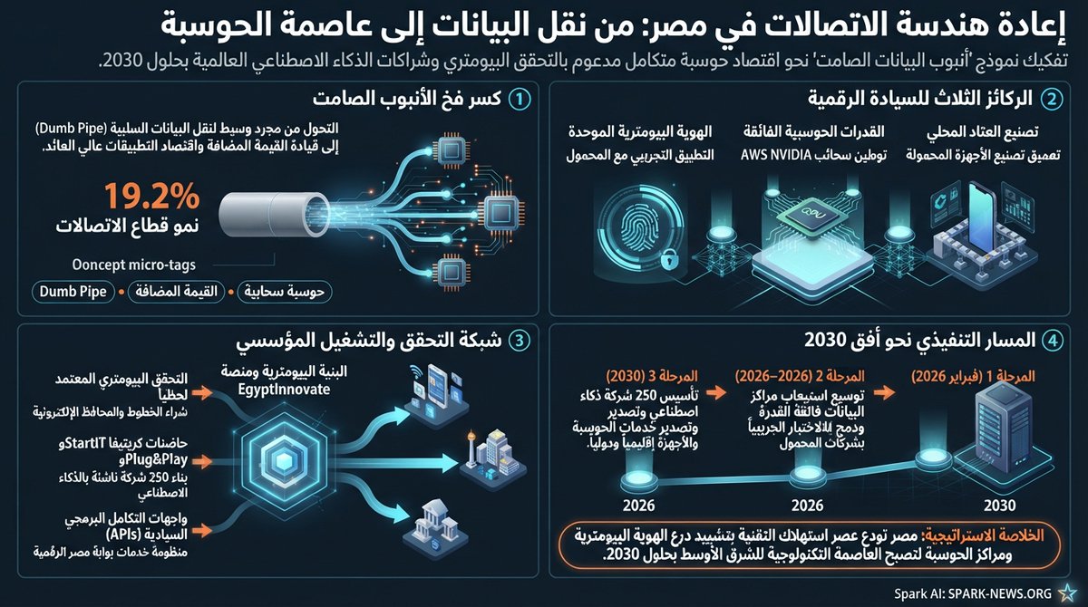 HeshamM41127078's tweet photo. كيف تقتنص المؤسسات والشركات الناشئة القيمة الاقتصادية من التحول الجذري في قطاع الاتصالات بمصر؟

اقرأ التحليل الكامل في سبارك نيوز:

https://t.co/FxBP0QYVQG

#الاتصالات_في_مصر #الذكاء_الاصطناعي #ريادة_الأعمال #الهوية_الرقمية https://t.co/aBKUajdncV