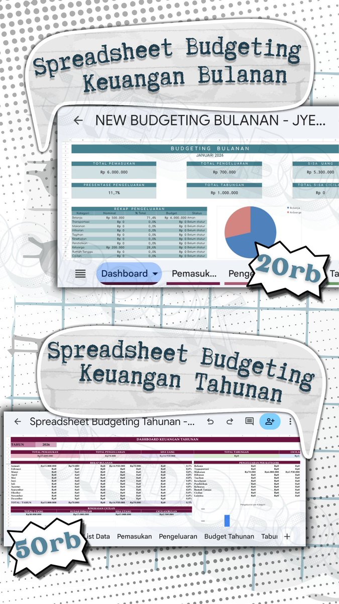 ajayyedobook's tweet photo. TEMPLATE SIAP PAKAI🤍
📦 Pricelist: https://t.co/jPaYozXtEq…
⭐ Testimoni: https://t.co/6BEDZCkNaX…
📱WhatsApp: https://t.co/N8nY5S7YDW
#zonauang #zonajajan #templatespreadsheet #belanja #jokitugas #jokitugasmurah #jokiartikel #jokiskripsi #jokiexcel https://t.co/2rkegzRSbP