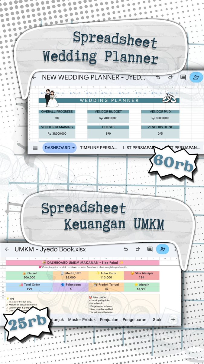 ajayyedobook's tweet photo. TEMPLATE SIAP PAKAI🤍
📦 Pricelist: https://t.co/jPaYozXtEq…
⭐ Testimoni: https://t.co/6BEDZCkNaX…
📱WhatsApp: https://t.co/N8nY5S7YDW
#zonauang #zonajajan #templatespreadsheet #belanja #jokitugas #jokitugasmurah #jokiartikel #jokiskripsi #jokiexcel https://t.co/2rkegzRSbP