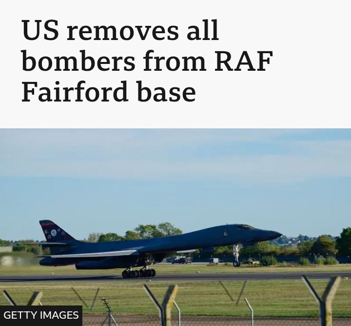 RachelD1892's tweet photo. The withdrawal of the US Air Force from RAF Fairford is a national humiliation.
Our closest and by far the most powerful ally has announced to the world that the UK cannot defend itself from Islamist terror.
This Labour government are a national security risk. https://t.co/psRdqrbNfJ