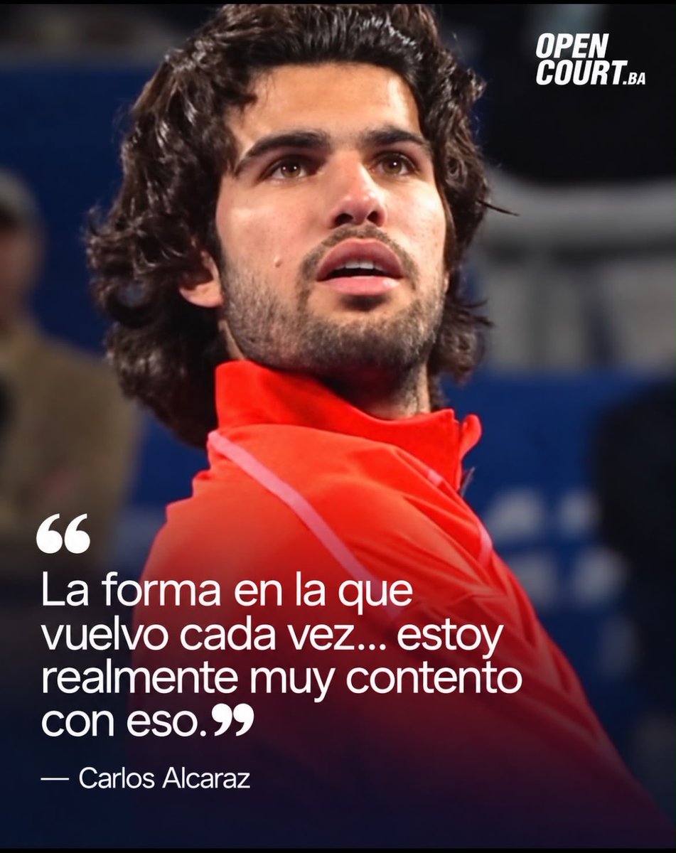 OpenCourtBA's tweet photo. Otra reacción de Carlos y otra final en Tokio.

Alcaraz contó que en el segundo parcial buscó mantenerse en partido, consiguió un par de quiebres que le devolvieron confianza y empezó a jugar de manera más agresiva. https://t.co/I3DdLCbP8i