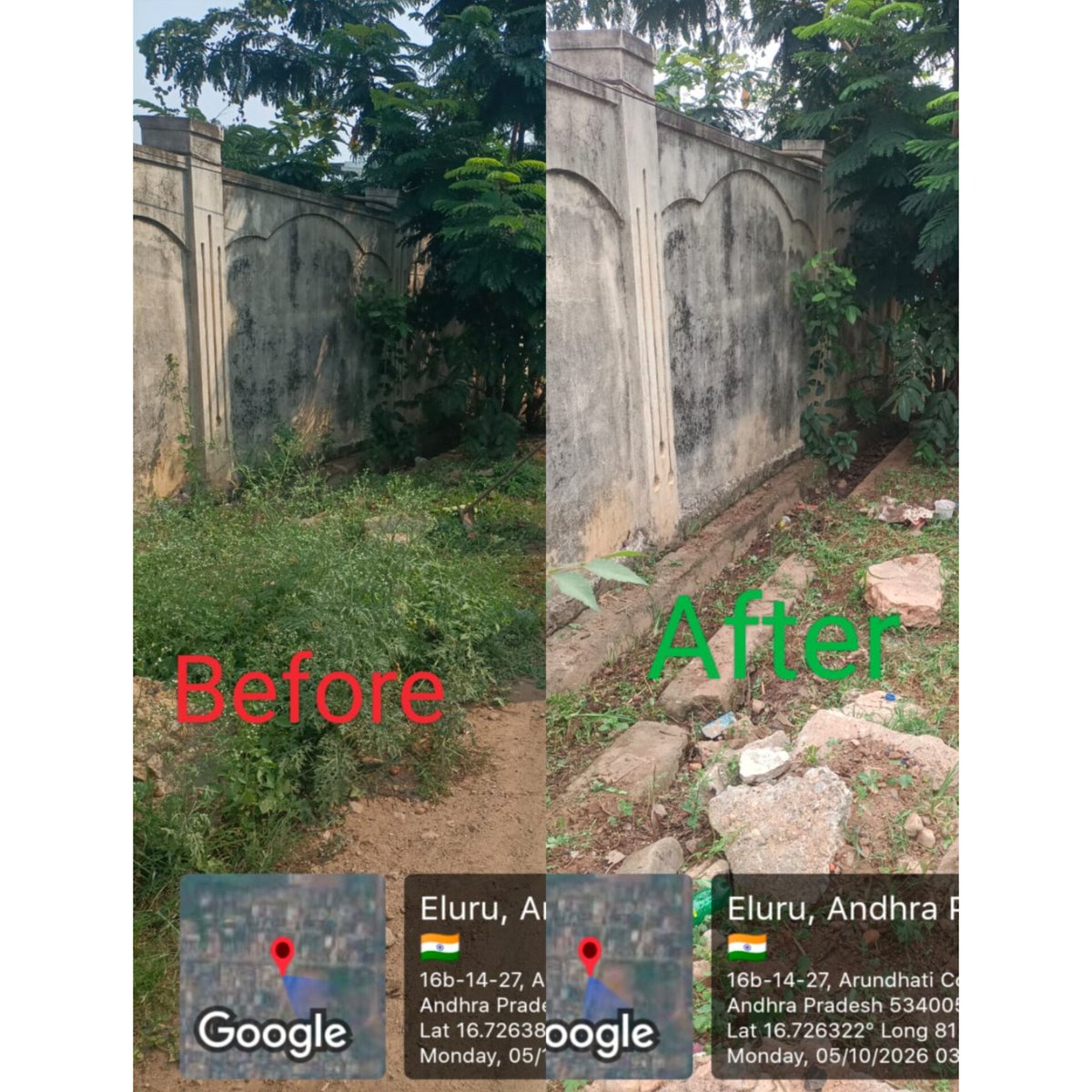 elurumc's tweet photo. Under the SwachhataHiSeva program,EluruMC sanitation teams executed a major sanitation drive across Circles 5, 9,10 &amp; 14 today.
🔹 Bulk garbage lifting across key locations
🔹 Clearance of CTU's
🔹 Major drain desiltation for smooth flow
Together for a cleaner &amp; healthier Eluru. https://t.co/fEWwbisScv