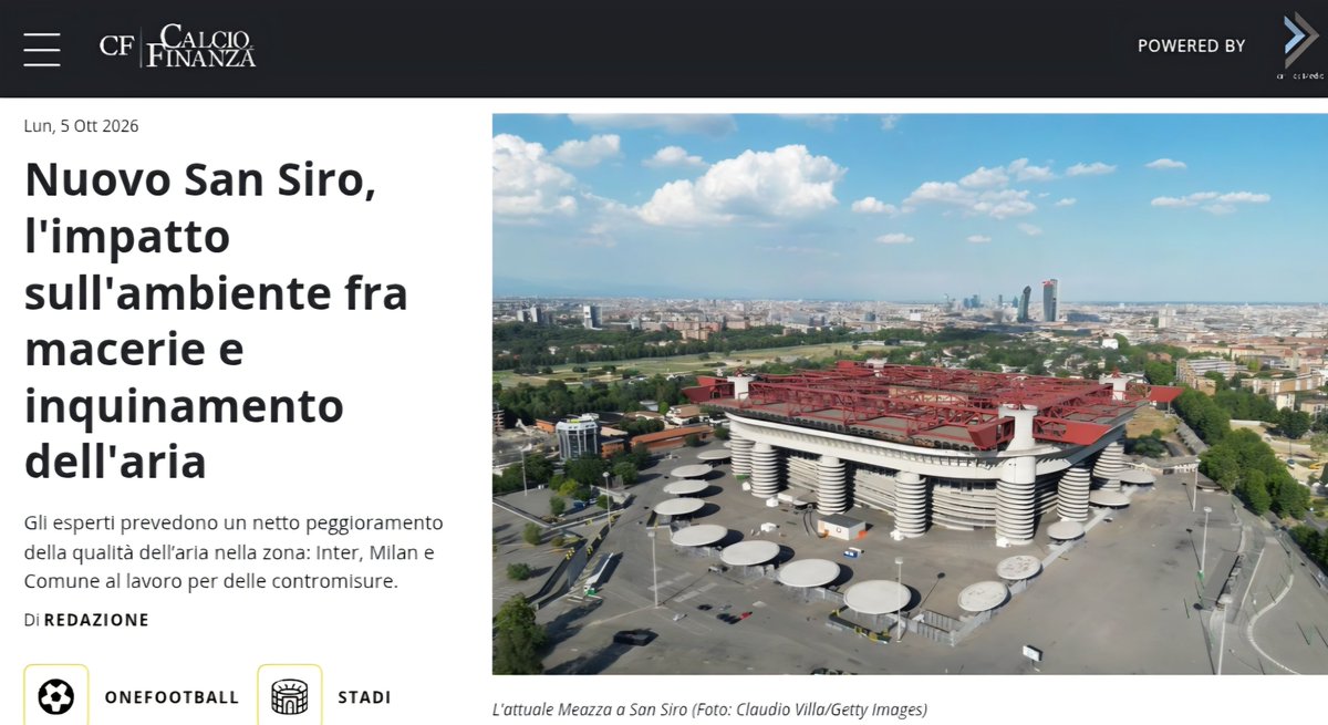 QuotidianoBN's tweet photo. ⚫️🔵 Vergogna!
⚫️🔵 Pur di fare cassa e speculare col nuovo #SanSiro, sono pronti a condannare i milanesi a respirare veleno. Il loro progetto è un disastro ecologico annunciato. Ecco cosa nascondono:
1️⃣ Numeri folli: Oltre 1,5 mln di metri cubi di terra scavata e decine di migliaia di viaggi di camion inquinanti.
2️⃣ Aria tossica: Aumento annuo di Pm10 (+1 microgrammo/mc) a Milano nord-ovest, con 4-6 giorni di aria letteralmente avvelenata in più rispetto al resto della città.
3️⃣ Il picco del disastro: L'anno nero sarà il 2028, con la folle sovrapposizione degli scavi per lo stadio e i cantieri del tunnel Patroclo.
4️⃣ Avarizia pura: Il #Comune ha chiesto di riutilizzare le macerie del vecchio #Meazza in loco. Inter e Milan hanno RIFIUTATO perché "costa troppo"! Preferiscono smaltirle altrove, intasando la città con altri infiniti viaggi di camion.
5️⃣ Fuffa anti-polveri: Promettono di bagnare le macerie per abbattere le polveri (il Comune esige il 75% di efficacia), ma i loro dossier sono vuoti e non dimostrano concretamente di aver risolto il problema.
6️⃣ Colata di cemento: Dietro la scusa dello stadio c'è la fase 2: una dozzina di nuovi edifici per alberghi, uffici e commercio. Speculazione edilizia allo stato puro.
⛔️ Giustissima la diffida del consigliere #Fedrighini: basta trattative a porte chiuse! Si pensa solo al profitto, calpestando la valutazione ambientale complessiva e scaricando su #Milano traffico, rumore e inquinamento.
🚫 La città non è la vostra discarica!