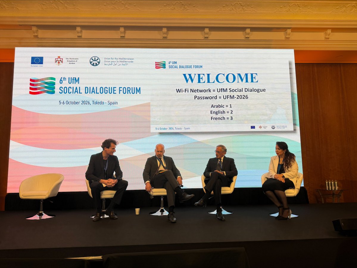 BusinessEurope's tweet photo. The 6th Union for the Mediterranean (UfM) Social Dialogue Forum in Toledo has just started!

Energy costs, labour shortages, skills and the green and digital transitions are on the agenda – shared challenges on both shores of the Mediterranean.

Our Social Affairs Director Maxime Cerutti will contribute with European employers’ perspectives.

Stay tuned for the outcomes!
