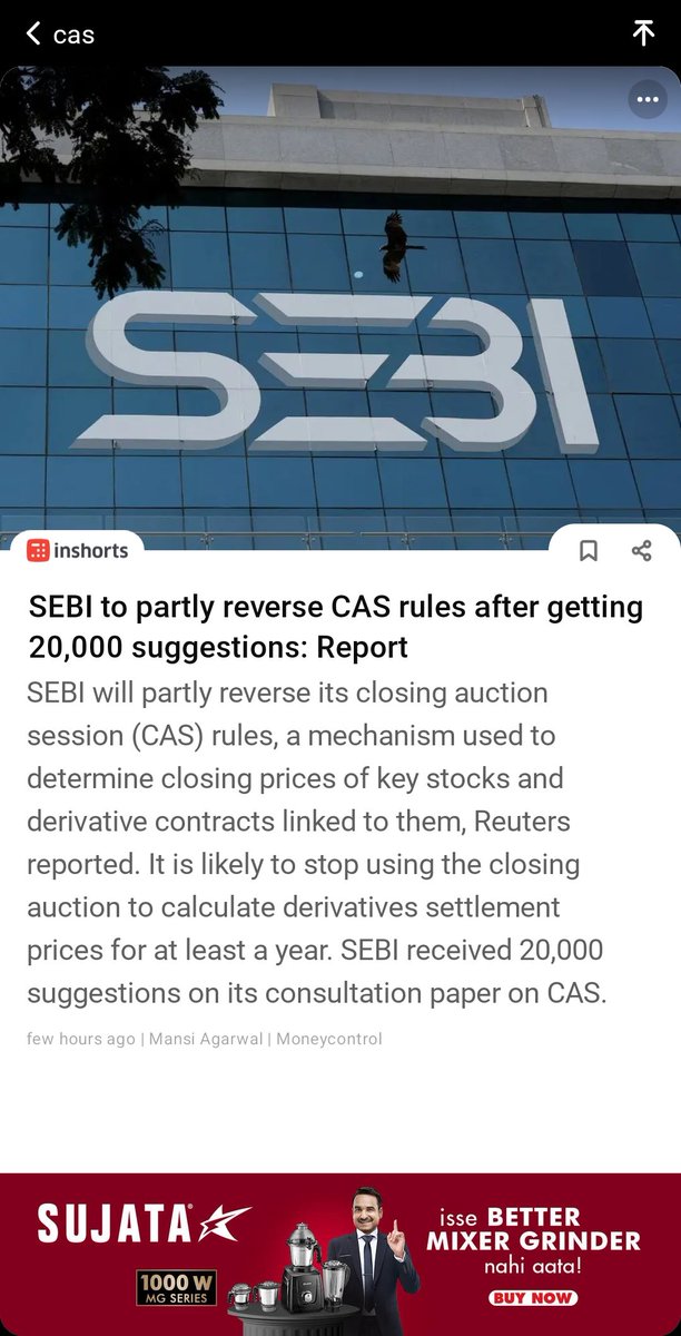 NikkhilArroora's tweet photo. some good news for traders 
CAS to be removed for an year.

#sebi 
#nse #bse
#trading #stockmarket
#stocks #india https://t.co/d3SfE3mVlW