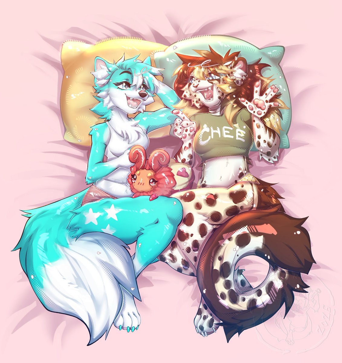 Dreamink_Art's tweet photo. Sleepover with @sparklethedog02 💛🌼
#art #commission #furryart #furry #furrycommission #furrygirl #furrydog #furrycheetah https://t.co/ziRfRvxZ8I