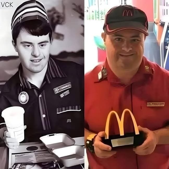 Claralkpz's tweet photo. This McDonald's employee has finally retired after 32 years of service 🫡 https://t.co/q9R0ei7jjW