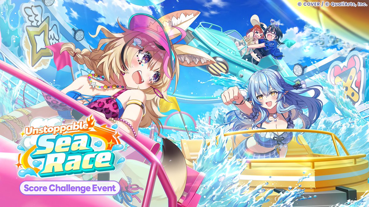holo_dreams_en's tweet photo. /／
New Event "Unstoppable Sea Race"✨
Featuring Omaru Polka🎪, Yukihana Lamy☃,
and Ichijou Ririka🌃!
\＼

Play the event to get Event Memories of all 3 talents📸✨

Begins Wednesday, October 7 at 12:00 PM (JST)📣

🔽 Check the thread below for how to play✨

#holodori https://t.co/p6hLgI3wCK