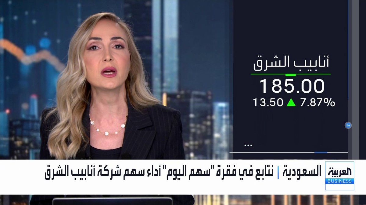 نتابع في فقرة سهم اليوم سهم أنابيب الشرق المتكاملة للصناعة الذي يسجل ارتفاعات قوية مصاحبة لتداولات عالية. السهم متراجع في 5 جلسات 5%. خلال شهر متراجع 10%. منذ مطلع العام مرتفع 34%. خلال 52 أسبوعاً مرتفع 47%. السهم عليه 3 توصيات بالشراء جرس الإغلاق _Business 