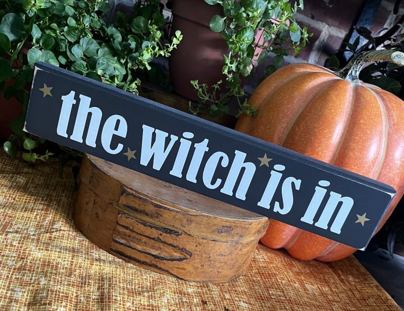 CountryWorkshp's tweet photo. The Witch is in Sign Block #witchvibes #broomstick #handcrafted #smilett23  #https://etsy.me/3TFTGm3 via @Etsy https://t.co/HcmLOXOVjq