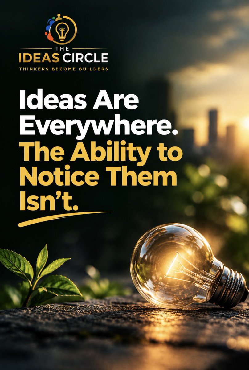 TheIdeasCircle's tweet photo. Every day, we encounter problems, frustrations, delays, and things that simply don’t work as they should.

Most people see them as inconveniences.

But a thinker asks:

“Why does this have to be this way?”

Sometimes, you just need to pay better attention.

#TheIdeasCircle https://t.co/Sr5Vq9Dgss