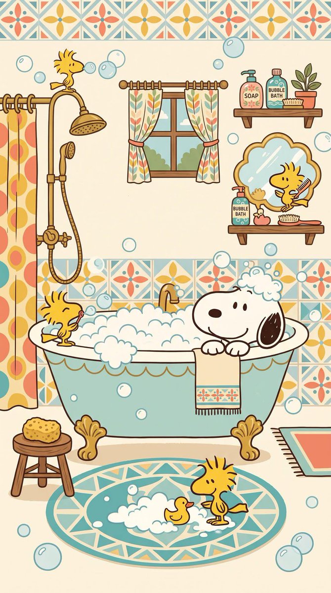 snoopyb047's tweet photo. 「楽しいバスタイム♪」🛁🫧 https://t.co/Z0qhqnmLoZ