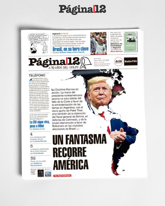 ColombiaTalCual's tweet photo. @pagina12 LOS SUPERRICOS DE LA MANO DE TRUMP SE TOMAN  8 GOBIERNOS DE AMERICA LATINA EN SOLO 4 MESES:El fraude desvergonzado,a la vista de todo el mundo es su instrumento, punto de ser expulsados del Medio Oriente(vease The Mexican Family)centran sus esfuerzos en controlarLatinoamerica https://t.co/3hi3Xkz6Ne