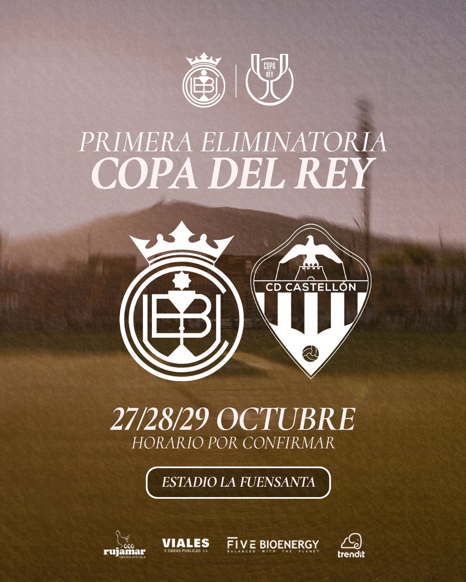 UBConquense's tweet photo. 👀 ¡Ya tenemos rival para la primera eliminatoria de la Copa del Rey en La Fuensanta!

🆚 @CDCastellon
🗓️ 27/28/29 octubre
🏟️ Estadio La Fuensanta

¡Bienvenidos de vuelta a Cuenca y La Fuensanta, orelluts! 🤍🖤

#SomosCuenca https://t.co/43UIDeePWv