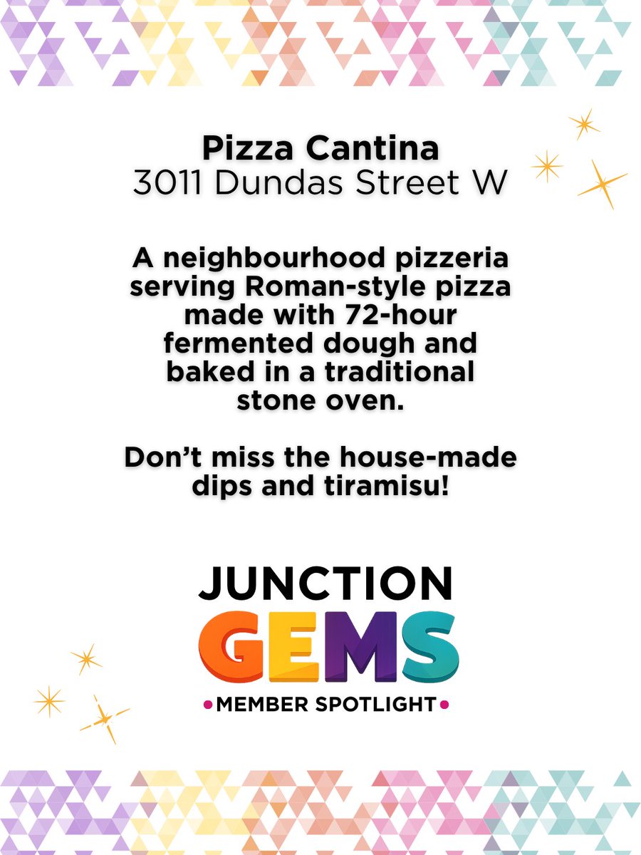 TorontoJunction's tweet photo. JUNCTION GEM: Pizza Cantina 

Their 12" pies are baked in a traditional stone oven for a crust that’s light, crisp, and full of flavour.

https://t.co/o86OX2Chvk

#JunctionTO #JunctionGems #TorontoPizza #ShopLocal #ShopTheJunction https://t.co/FmKl7wq1Go