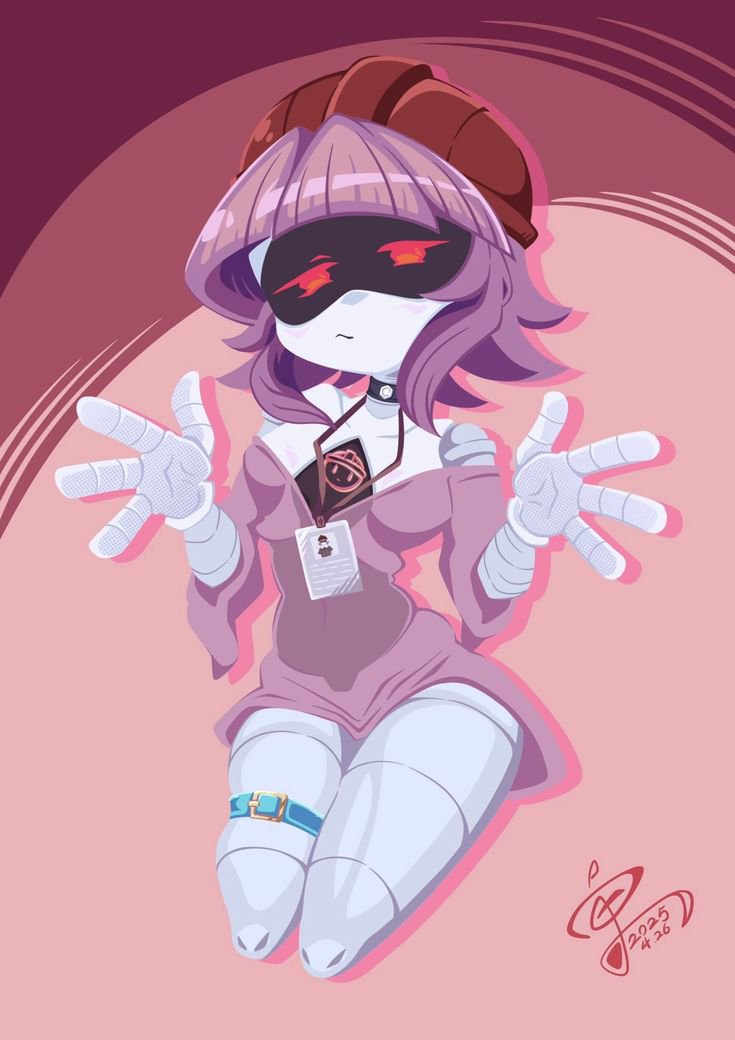 lyric52318's tweet photo. Just Yeva looking unbothered as usual 🤷‍♀️💖 .......... 
Artby @P_art
#MudersDronesFanArt #Nuzi #UziDoorMan https://t.co/TLKyq8h4fY