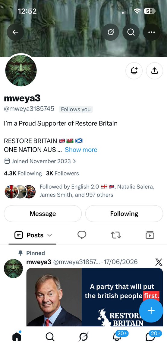 martinmother1's tweet photo. Two accounts that could do with a boost today. @mweya3185745  and @Ben_of_England  Come on Patriots, you know what to do. https://t.co/CeXOeoygma
