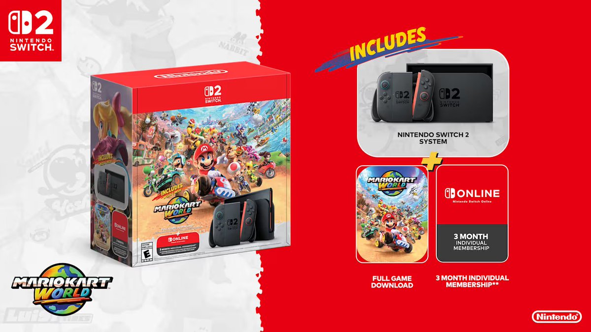 SethFromMaine's tweet photo. Heads up, the Nintendo Switch 2 Mario Kart World bundle is now available at Amazon. No no, this is a different one from launch. It comes with a 3-month NSO membership. It's also more expensive now. But still! 
https://t.co/8KIia02zho (affiliate link to help me earn $2-$3). https://t.co/n9gR3ZKnyY