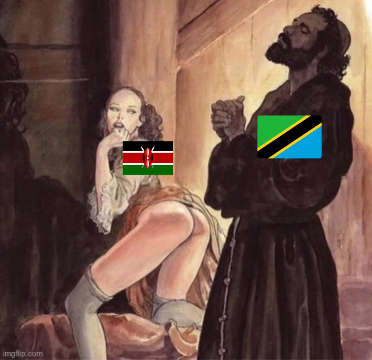 Big0047's tweet photo. Kenyans trying to seduce Tanzanians after getting E-HIV from South Africans https://t.co/ddMNr6Ridj