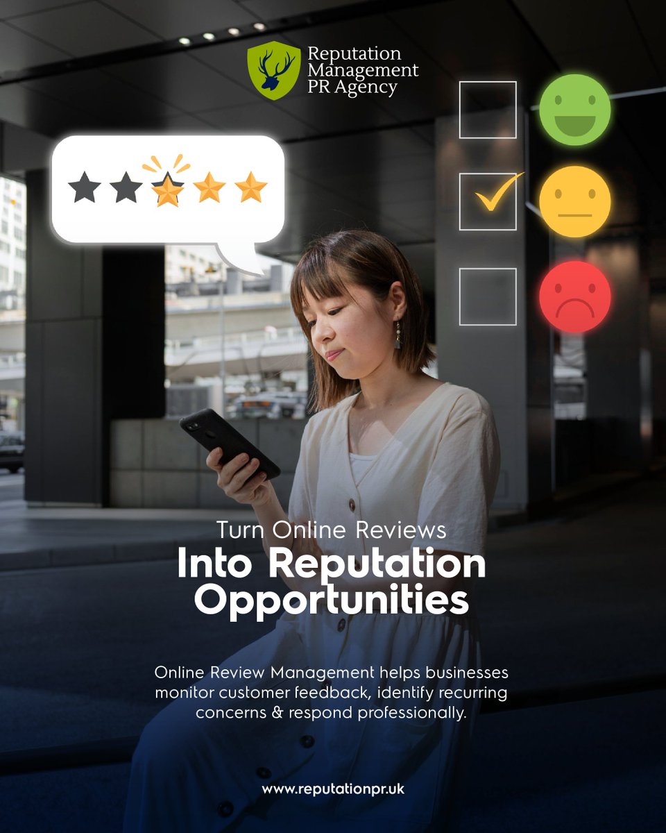 ReputationPR_UK's tweet photo. Online reviews shape first impressions. Review management helps monitor feedback, address concerns and strengthen credibility and customer confidence.

https://t.co/2x7yvZBalm

#ReviewManagement #OnlineReviews #ReputationManagement #CustomerExperience #OnlineReputation https://t.co/iy3zaCLONB