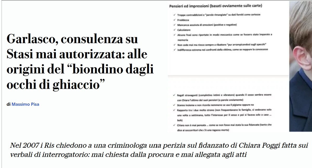 BeeLucyC's tweet photo. Scusate cos'è ora questa storia????????

(come vedete è un articolo di Pisa) #Garlasco https://t.co/rNFvvkl8Xw
