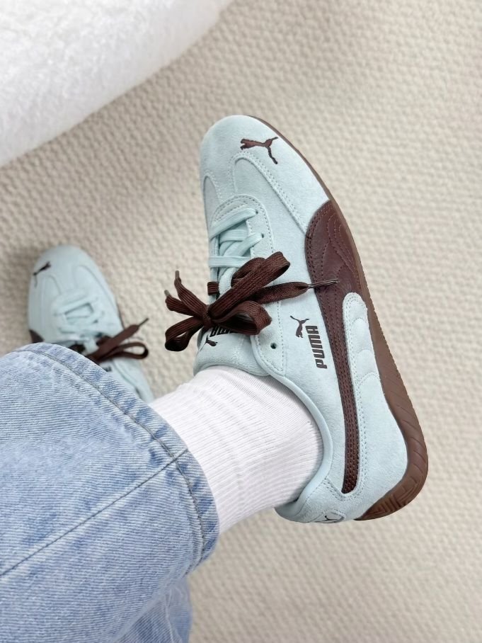 verstif's tweet photo. BENERAN NAKSIR SAMA PUMA SPEEDCAT YANG INI.. CAKEP BANGET DEH COMBO MINT CHOCOLATE 🩵🤎 https://t.co/JdNDv1rxYo