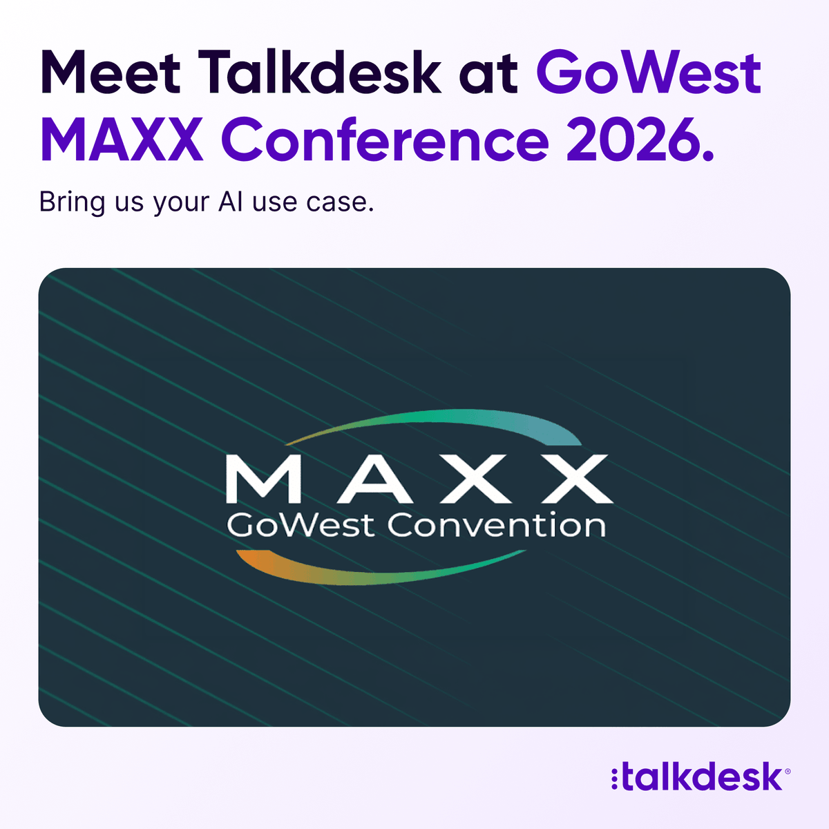 Talkdesk's tweet photo. Tomorrow is the big day! Talkdesk has landed in Denver for the GoWest Credit Union Association MAXX Conference!
Be sure to schedule a one-on-one session with Talkdesk's AI and CX experts at the event via the link below:
https://t.co/lmXkAc6hRW
#CXA #AI #CX #Talkdesk #CCaaS https://t.co/qdjKEDgaBK