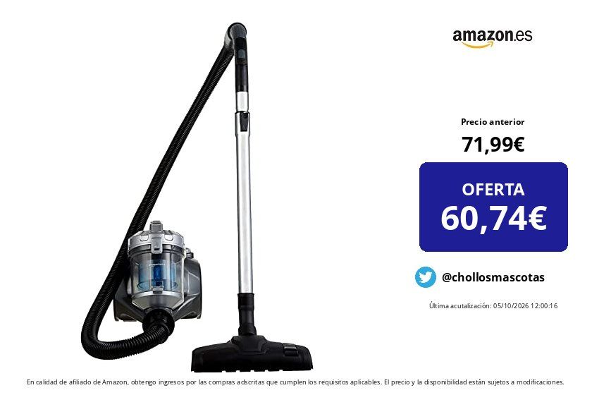 ChollosMascotas's tweet photo. ❌ Precio anterior: 71,99 €
💶 OFERTA: 60,74 € (-16%)
✅ Cómpralo aquí 👉 https://t.co/WtBVG0ECqe
Amazon Basics Potente aspirador de cilindro sin bolsa, para suelos duros y alfombras, filtro HEPA, compacto y ligero, 700 W, 1,5 l (UE),…
#aspirador https://t.co/DILZc0D5dP