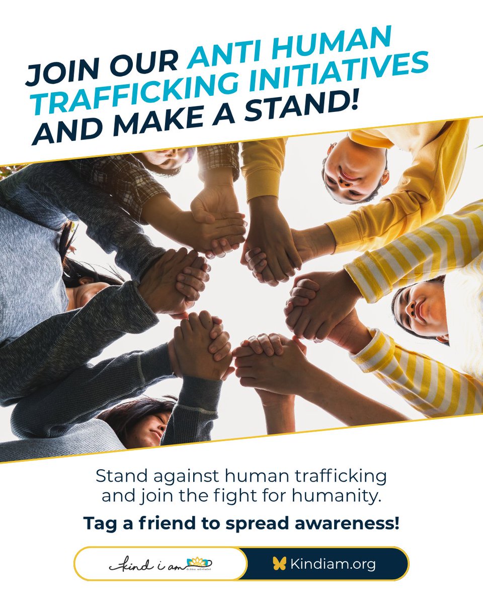kindiammovement's tweet photo. Human trafficking is a crime against humanity. Through Aware I Am, we educate, raise awareness, and support the fight to end it.

Stand with us. Make a difference. Join the fight.

🌐 https://t.co/TxNoLzHTlL

#KindIAM #FightHumanTrafficking #AwareIAm https://t.co/muGcF1G98Z