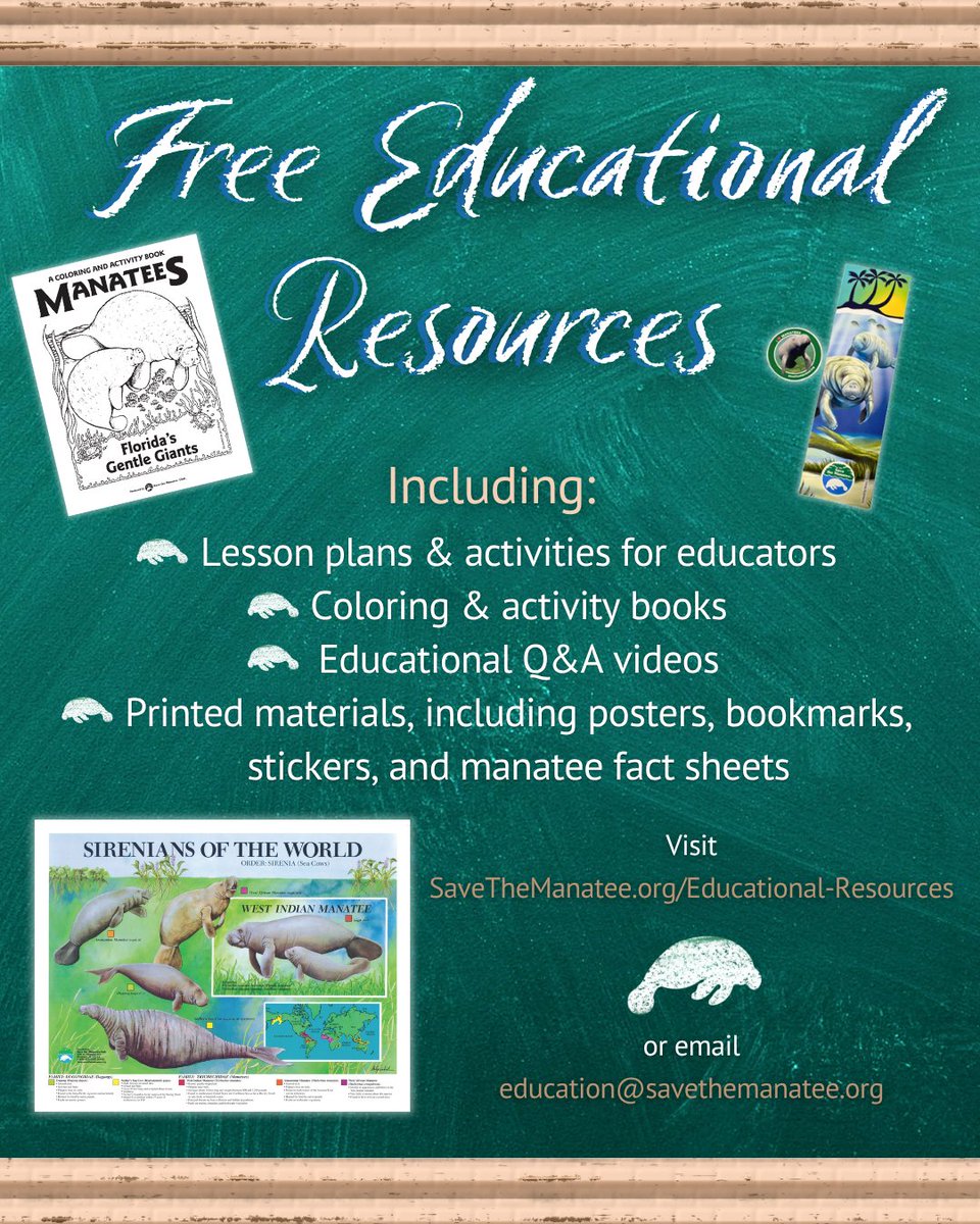 savethemanatee's tweet photo. Happy #WorldTeachersDay! If you or an #educator you know is looking for ways to incorporate #manatees into your lesson plans, we've got you covered! Check out these great resources available to #teachers and students. https://t.co/lQcyXQtnB0