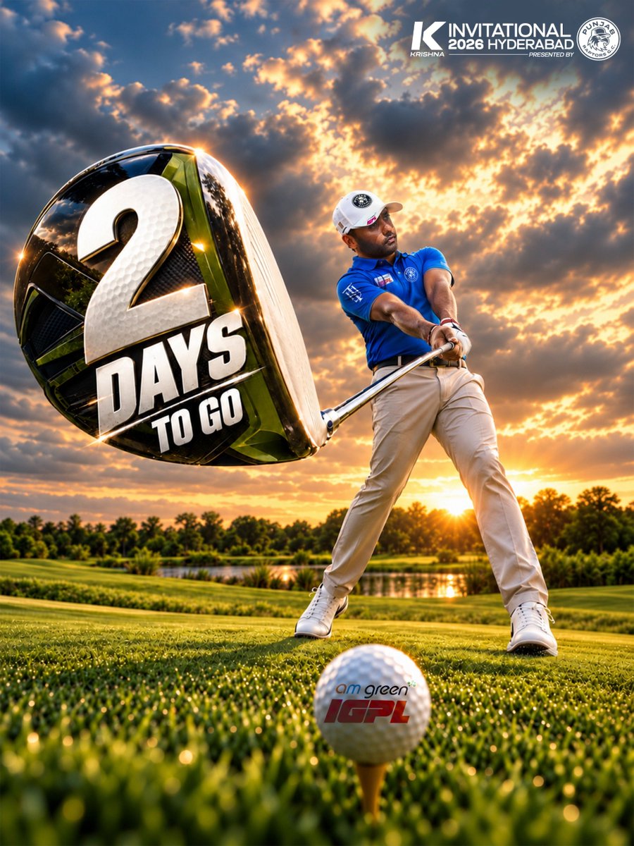 Officialigpl's tweet photo. 2 DAYS. HYDERABAD, GET READY. 💪

The next battle is coming to the Hyderabad Golf Association. Krishna Punjab Raptors GC are ready to host. The golfers are ready to hunt.

Now the question is…
Who’s coming for the crown? 👀🏆

#AMGreenIGPL #GolfOn #GolfForAll https://t.co/bDhRfqkmJ3