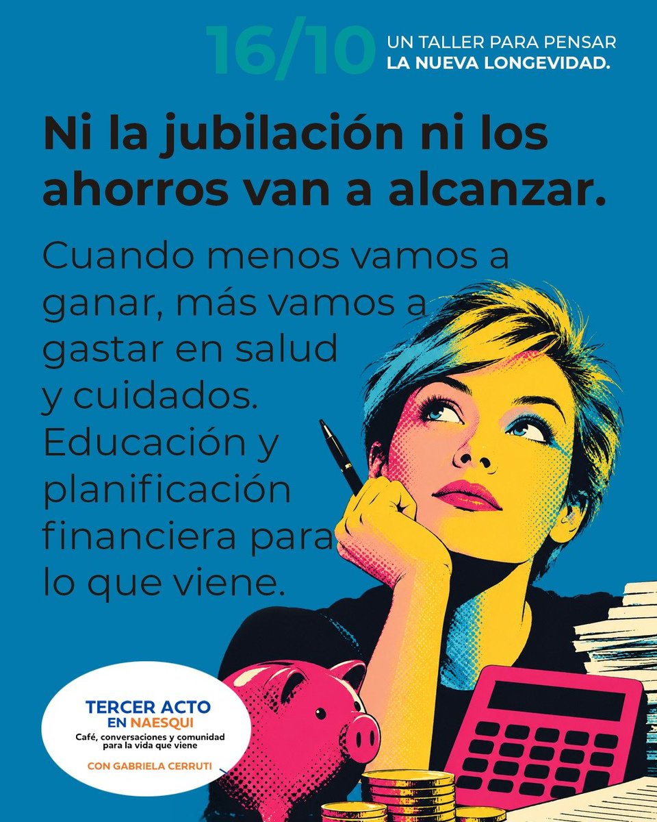 MilHorasAr's tweet photo. Cuatro viernes de octubre para pensar lo que viene: dónde y con quién vamos a vivir, cómo hacer que alcance la plata, cómo cuidarnos y cómo seguir rodeadas de gente. Hay opción virtual!
 
Viernes de 18 a 20 h en @Naesquilibros (Charlone 1400, 1er piso) o por Zoom. https://t.co/TeIBiTVeua