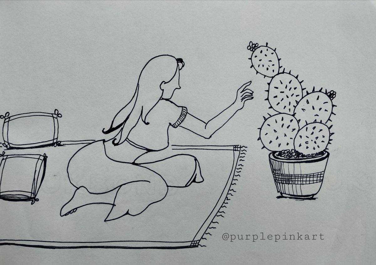 PurplepinkArt's tweet photo. Inktober 2026
Prompt 4 - Cactus
Sleeping beauty story
The princess touched the sharp Cactus and instantly pricked her finger, falling into a deep sleep.
#inktoberprompts #purplepinkart #inktober2026cactus #drawingsketch #inktober #inktoberart #inktoberindia #inkartwork #art https://t.co/IttpySOsVg