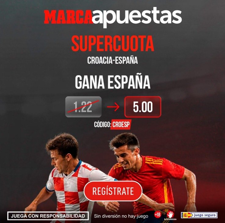 MambaBetss's tweet photo. ⚠️Gana España Cuota 1.22 ➡️ 5.00

Registrate desde este enlace y al hacer un deposito inicial de 30€ teneis este regalito que hay que aprovechar🎁

CODIGO DE LA PROMO: CROESP

Solo desde este enlace⬇️

https://t.co/Rv1pdnifEa https://t.co/4C3rVepRTE