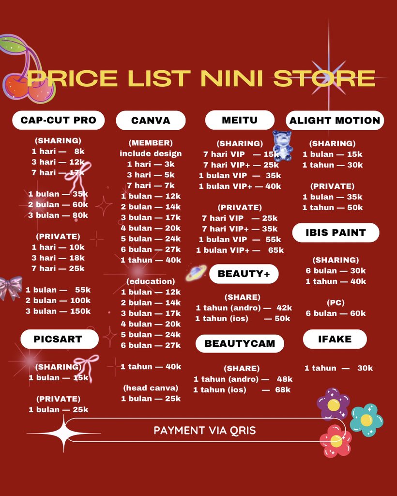 ecxuo's tweet photo. @azabearinay Haiii kakak, aku ada nih, pay bisa qris juga dan ada testi di pin, langsung wa saja https://t.co/gej7hS55hI https://t.co/0HETLhVcD4
