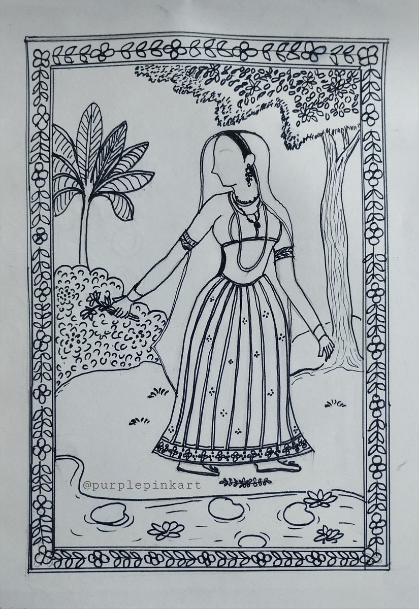 PurplepinkArt's tweet photo. Inktober 2026
Prompt 3 - Miniature
Indian Miniature art
भारतीय लघुचित्र कला
#inktoberprompts #purplepinkart #inktober2026miniature #drawingsketch #inktober #inktoberart #inktoberindia #inkartwork #art #inktoberchallenge #artist https://t.co/pBbZQtKLq8