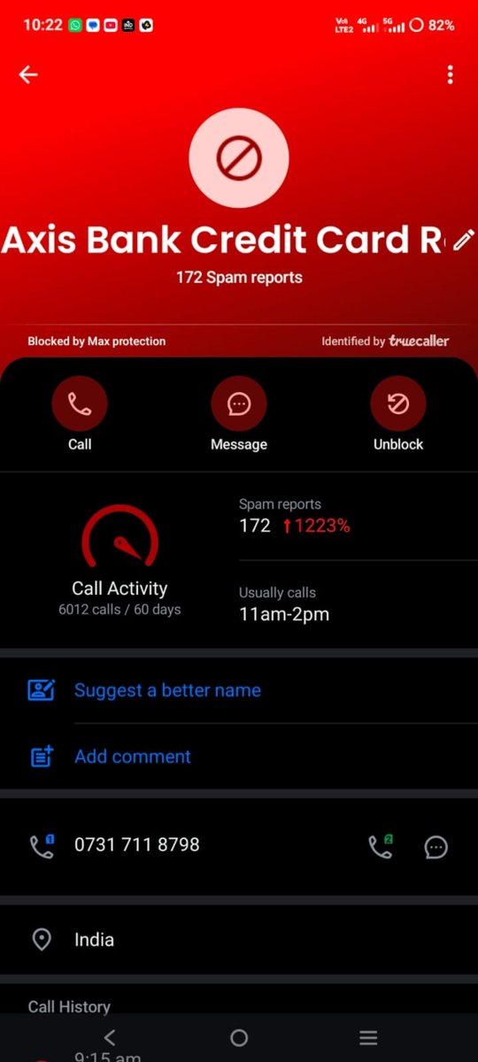 Sreenivasansnr's tweet photo. @AxisBank 
I am being continuously harassed by your recovery agents through repeated calls from 7406931149 . Kindly look into this matter and take appropriate action at the earliest. Please ensure that such repeated calls from this number are stopped immediately. https://t.co/Zp7oZEEu4I