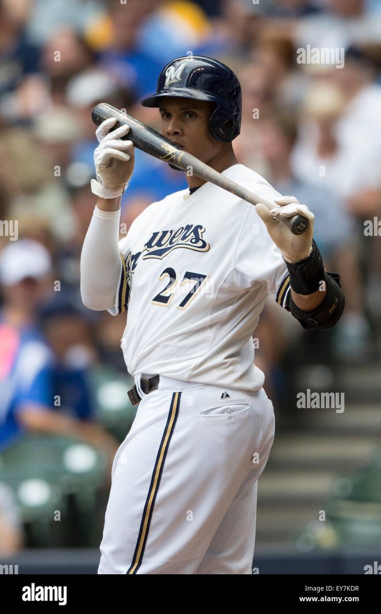 Jarjohm's tweet photo. @BrewersRaptor Carlos Gomez used to smell his bat after foul balls to see if he made good contact. If he did, it would smell like "fire." https://t.co/tn3P3XOBx8