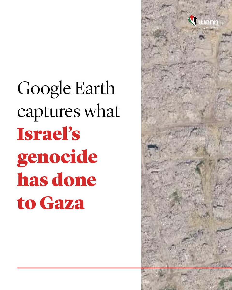 WeAreNotNumbers's tweet photo. A new Google Maps update offers a stark view of the devastation inflicted on Gaza after three years of war, while showing how the humanitarian crisis continues to deepen.

Satellite images captured in June reveal widespread destruction of homes, businesses, places of worship and vital infrastructure, including damage that continued after the fragile ceasefire took effect nearly a year ago.

Along Gaza’s coastline, vast tent camps now stretch for miles, with many shelters standing just metres from the sea. The territory’s once-bustling main port lies heavily damaged, its fishing boats gone and its surroundings filled with makeshift shelters. In #Gaza City, almost every available open space has been taken over by tents, shacks and makeshift huts.