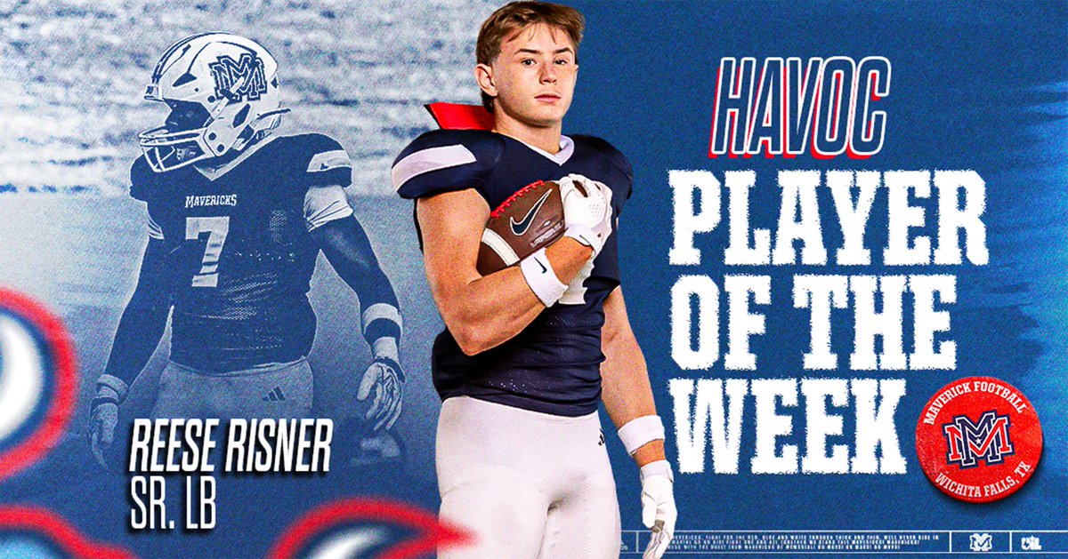 MaverickFBWF's tweet photo. 🔴⚪️🔵Week 6 Awards🔵⚪️🔴

Impact: Krew Bailey - 2 TDs
Cole Birkehead -4 TDs
Gage Wuthrich Jr. RB- 2 TDs
Breakout: Brodie Wurthrich So. WR/DB 
Havoc: Reese Risner - Sr. LB
Thor: Byron Garcia - Sr. S
Turnover: JJ Hickman - So. LB - 3 INTs
Hawg: Maddox Perez - Jr. OL

#MavsOnTop 🤙 https://t.co/U9mGI6rzUw