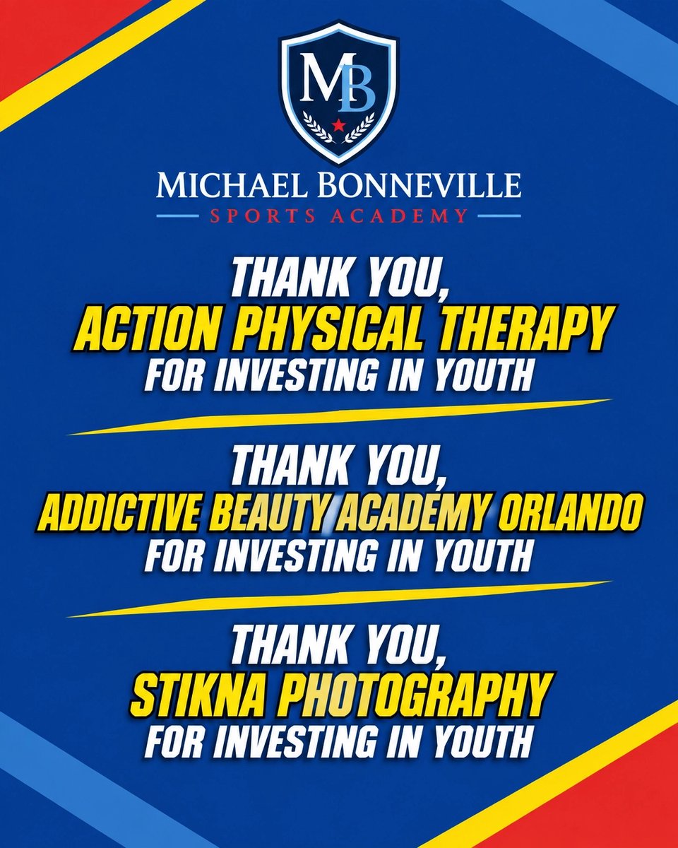 MBSportsAcademy's tweet photo. BIG DREAMS NEED A TEAM. π Thank you to the sponsors investing in MBSA athletes and opportunity this October. Together, we build champions on and off the field! ππ #MBSA #SponsorAppreciation https://t.co/4vaeQnOUyf