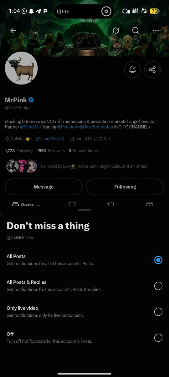 DaveOluwasemi's tweet photo. @0xMrPinky @Cryptoze All done

I trust you and I hope I win https://t.co/z3uEao60KZ